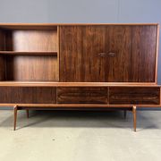 Oswald Vermaercke Paola rosewood highboard for V-Form Belgium 1959