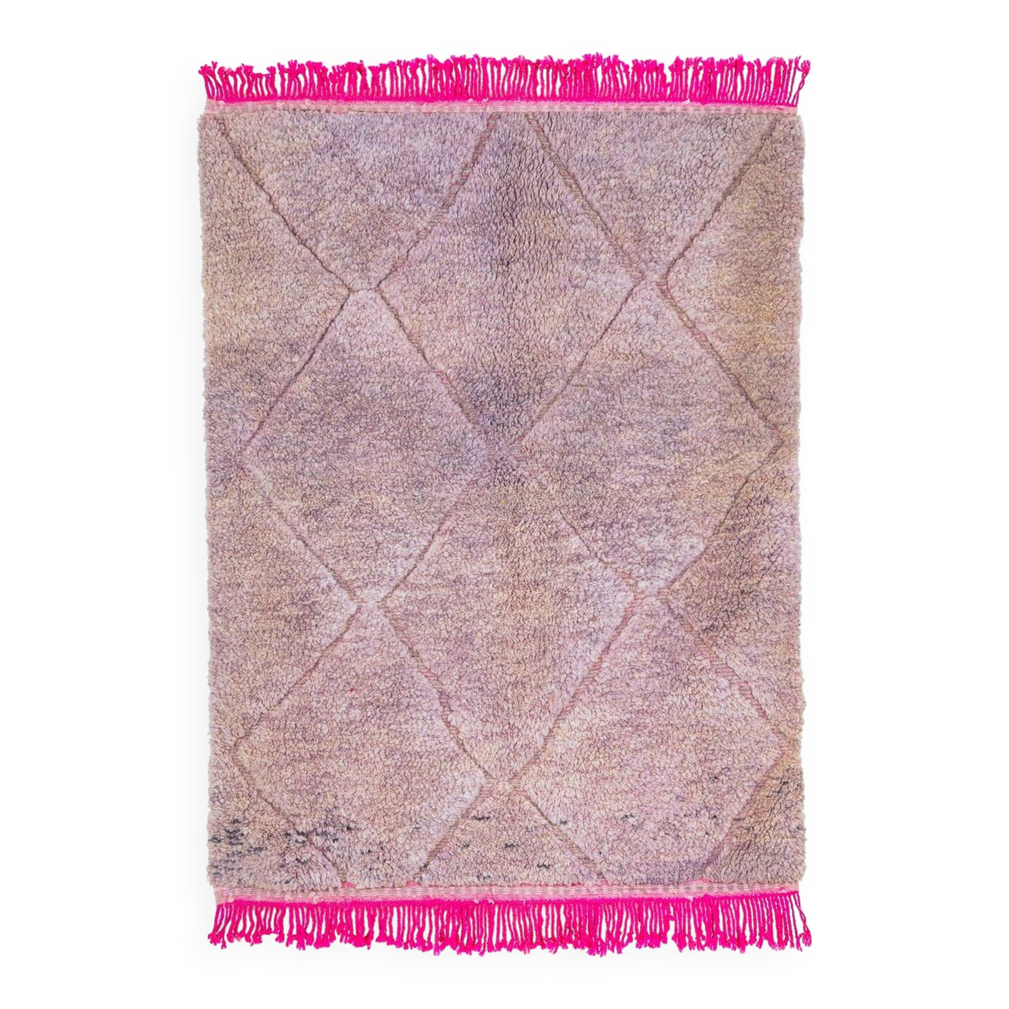 Beni Ouarain Berber rug pink 150 x 110 cm
