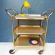 60s English rolling serving trolley