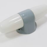 Double Bauhaus Wall Light Grey Wilhelm Wagenfeld by Linder Germany, 1950