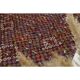 1970s Vintage Turkish Oushak Handmade Wool Cotton Red Area Rug 182x288