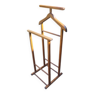 Double valet wood coat rack
