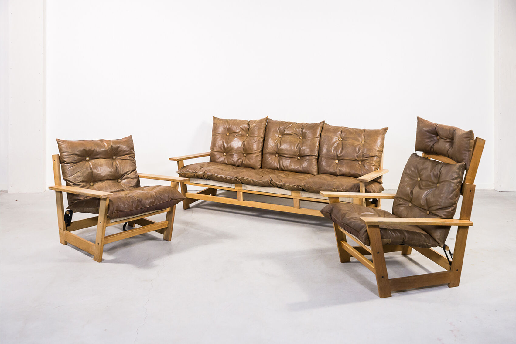 Canapé 3 places en chêne par Vatne Mobler 1960