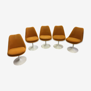 Lot de 5 chaises Tulipe Knoll de Eero Saarinen