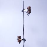 Lampadaire spots métal bois