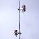 Floor lamp spots metal wood