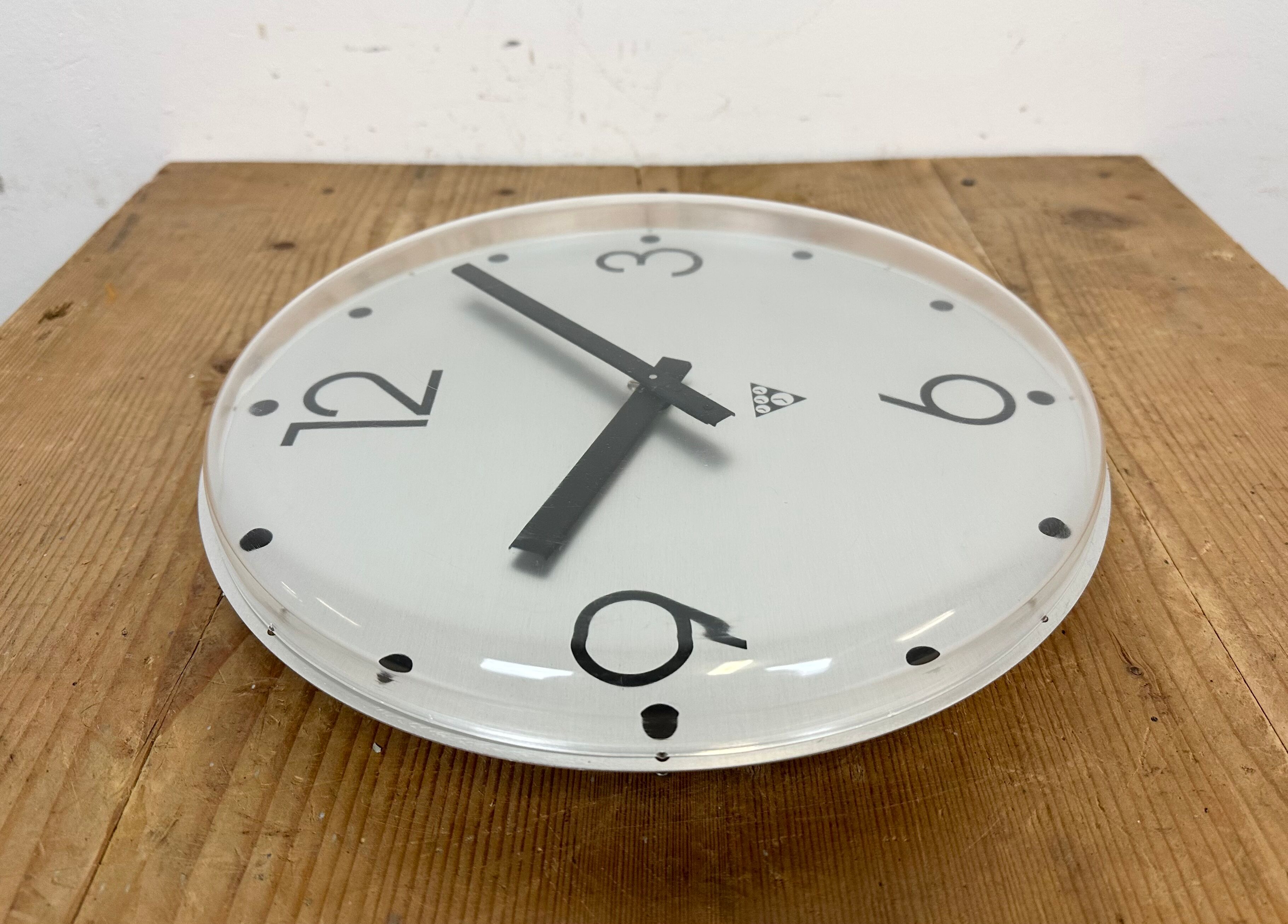 Vintage Office Wall Clock from Pragotron, 1980s