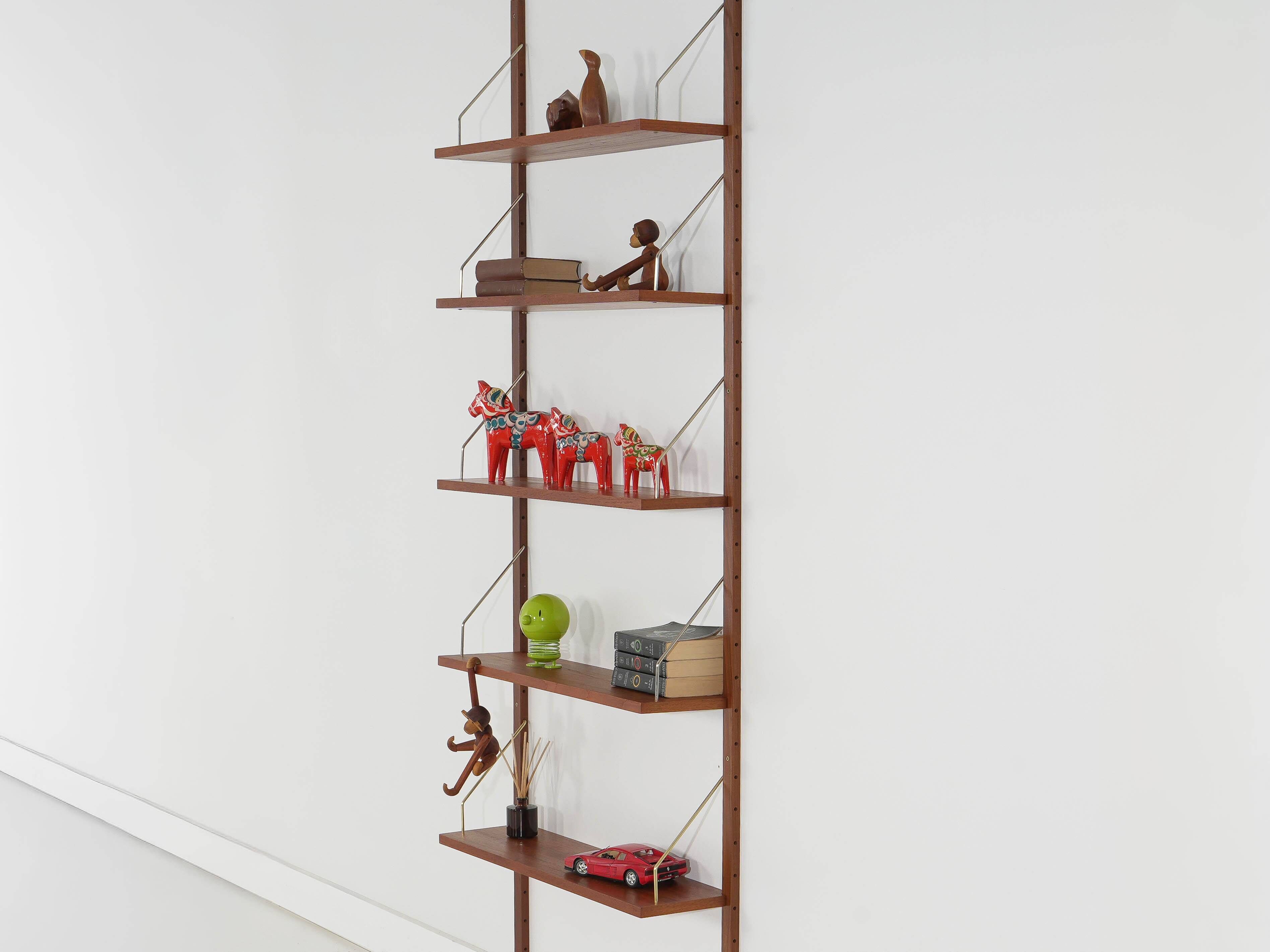 Modular shelving teak veneer, Denmark, 1970s