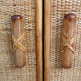 Buffet braided wicker and bamboo