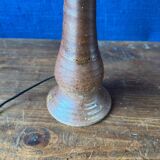 Glazed stoneware desk lamp in free form, 1950s-60s.