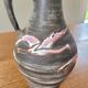 Rare signed ceramic and enameled porcelain pitcher