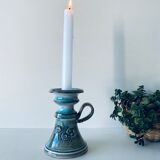Enamelled ceramic candle holder
