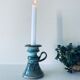 Enamelled ceramic candle holder