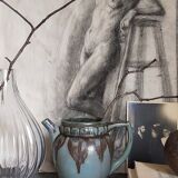 Pichet denbac art-déco en grès flammé