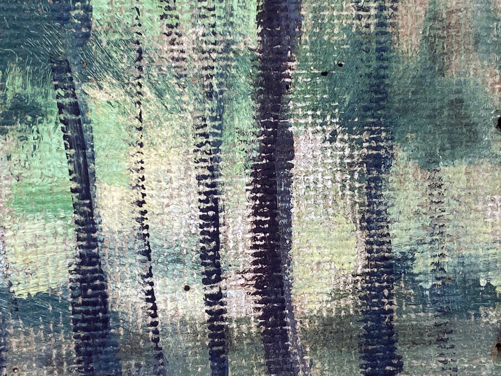 Gouache watercolor on paper by guy riou sous bois 1952 frame ceruse