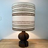 Brutalist wooden lamp from the 1970s by Temde