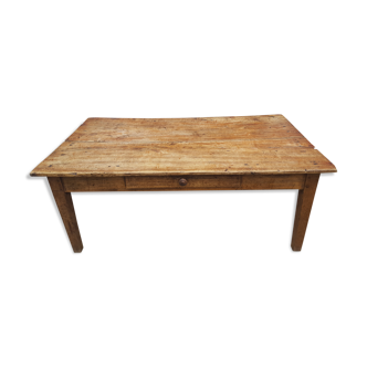 Table basse table de ferme à tiroir