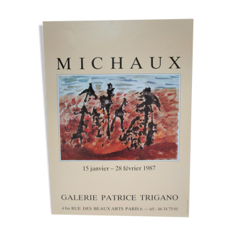 original poster exhibition Henri Michaux Paris 1987