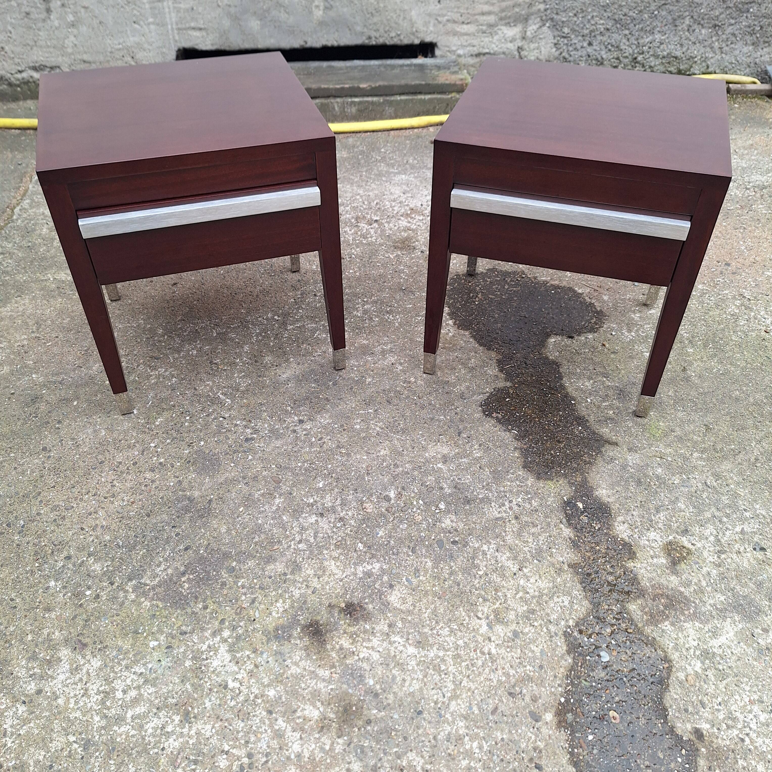 Pair of 70s hotel bedside tables