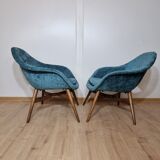 Restored shell armchairs by Miroslav Navratil