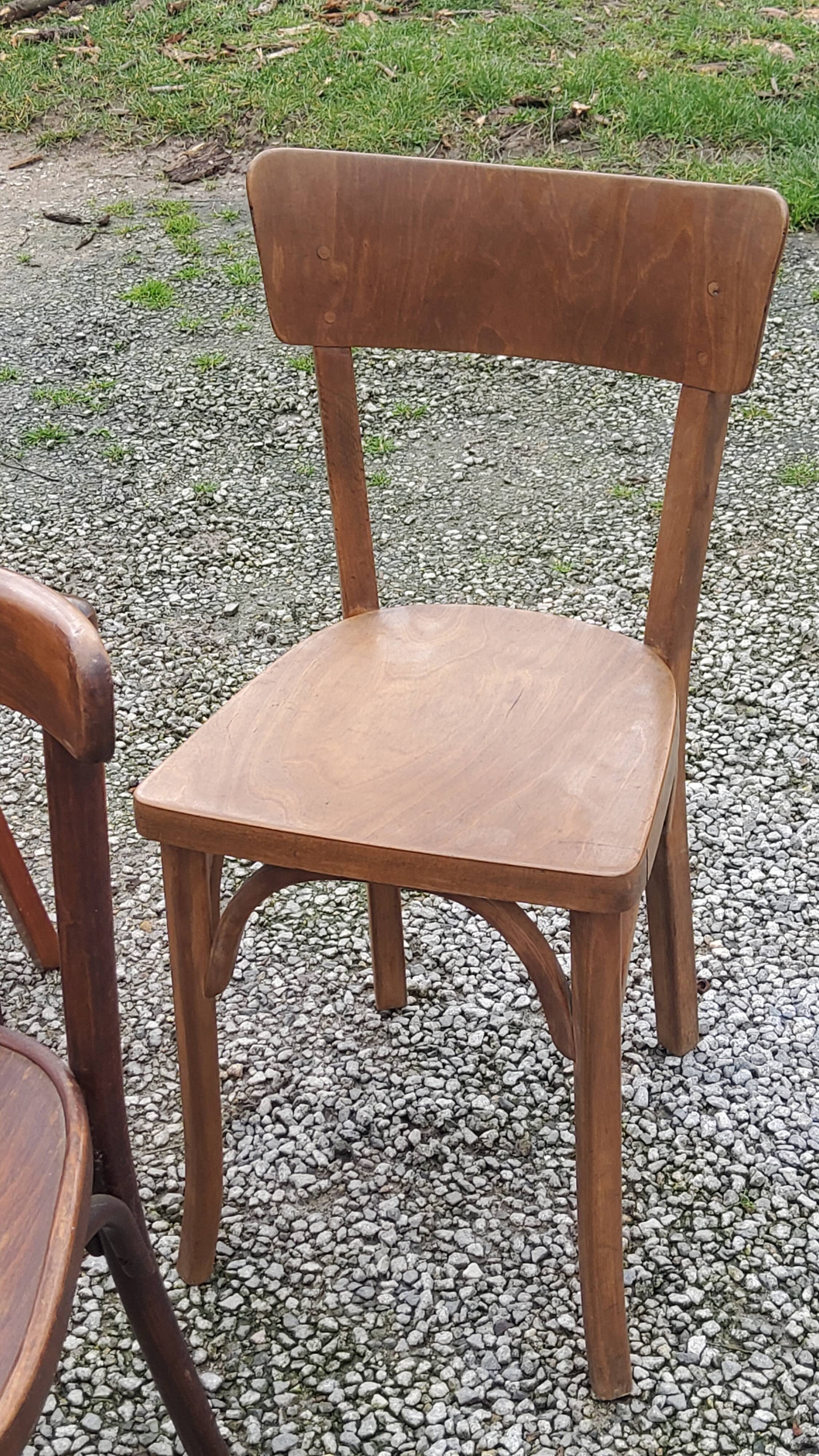 Set of 6 old bistro chairs Baumann and others