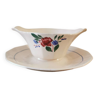 Saucière Digoin Sarreguemines rose