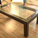 Bernhard Rohne Bronze and wood coffee table for MasterCraft