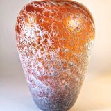 Blown glass vase – sea foam effect