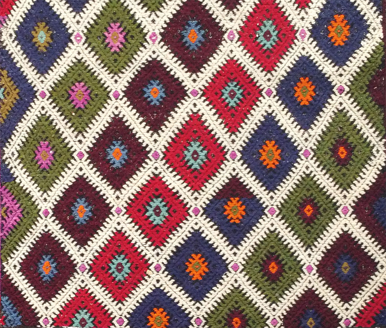 Anatolian handmade kilim rug 153 x 289 cm