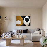 Abstract ochre canvas