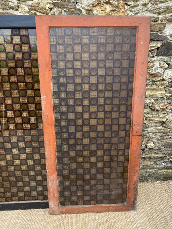 Portes de placard double en bois et verre