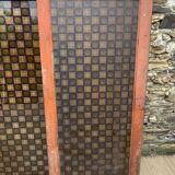 Double wood and glass closet doors