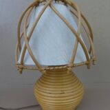 Louis SOGNOT rattan bedside lamp