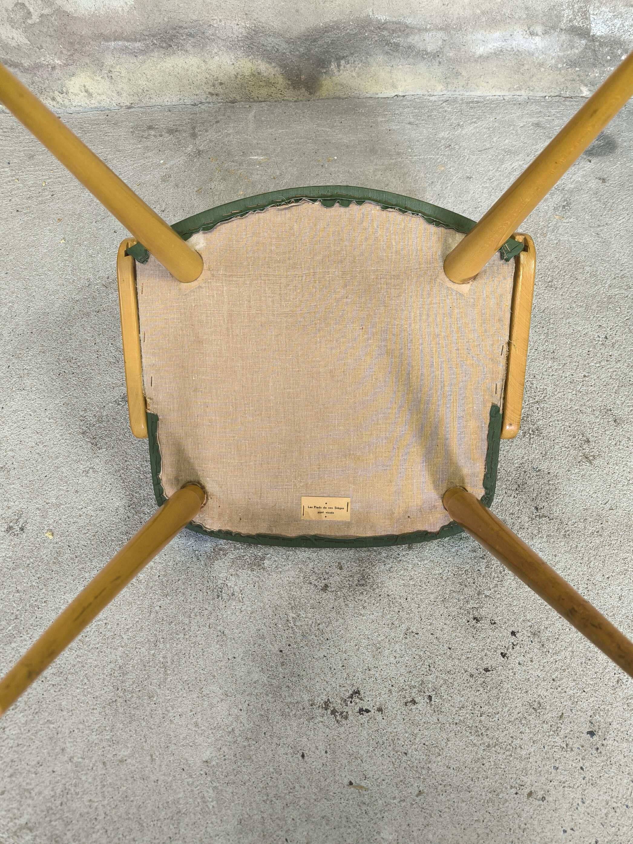 Chaise vintage vinyle vert