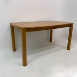 table à manger extensible en bois de pin, Rainer Daumiller, années 1970