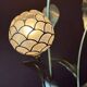 Floral floor lamp in brass and Capiz shell, 1970