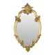 French Baroque-style gold-leaf gilded mirror with crest, 60 cm