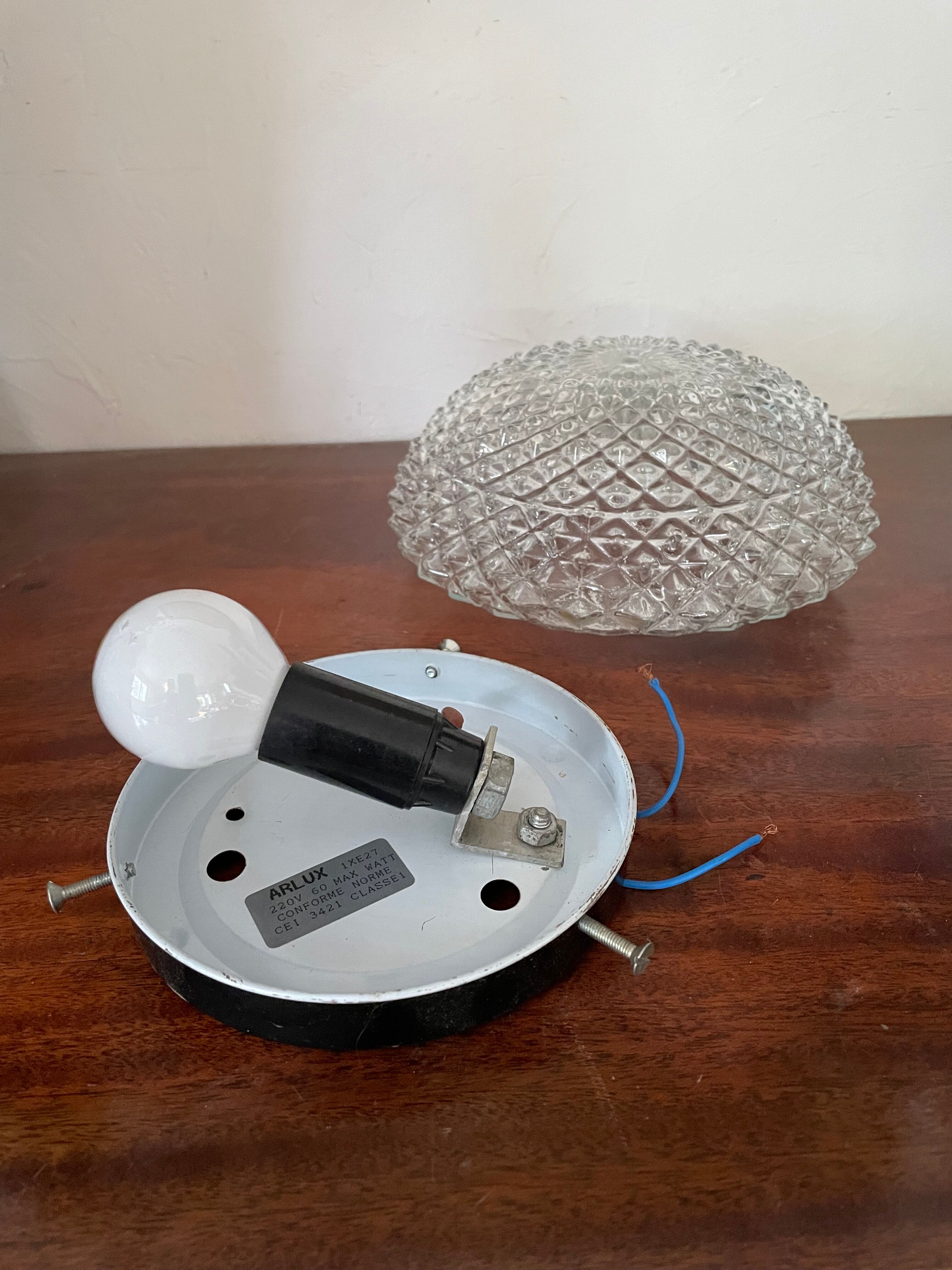 Vintage glass sea urchin ceiling lamp
