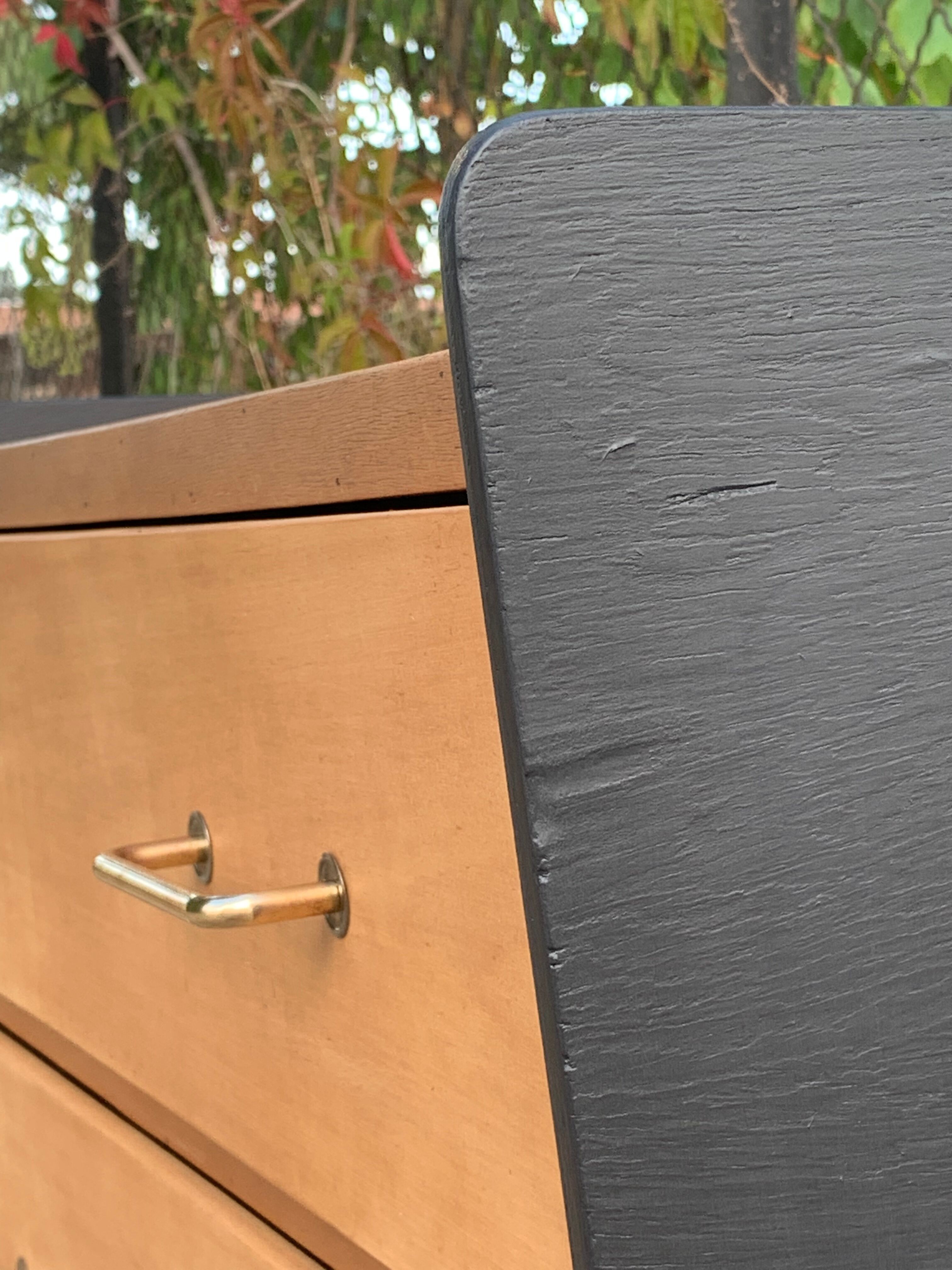 1960 compass foot chest of drawers