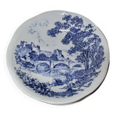6 deep plates Gien Blue decoration