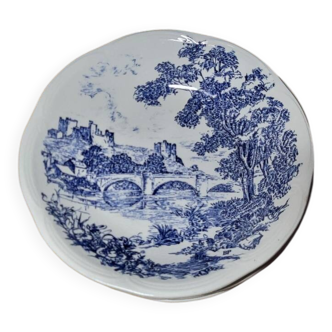 6 deep plates Gien Blue decoration