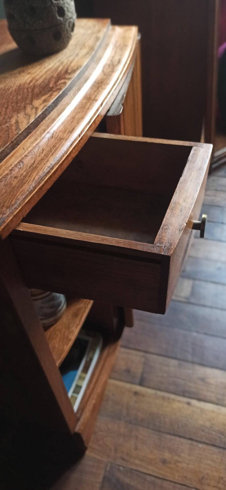 Vintage solid wood bedside table/wooden storage unit