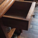 Vintage solid wood bedside table/wooden storage unit