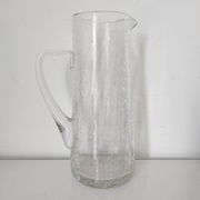 Artisanal cracked glass pitcher 24.5 cm
