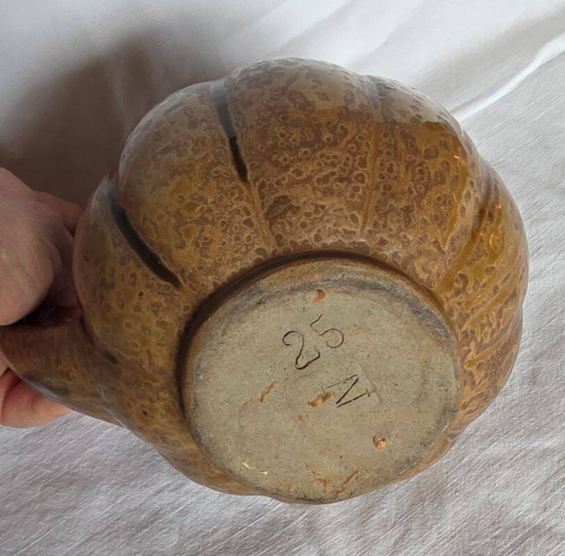 Glazed Terracotta Pumpkin Jug