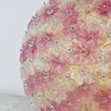 Amazing Pink and Gold Large Size Murano Ceiling Light Flower by Seguso