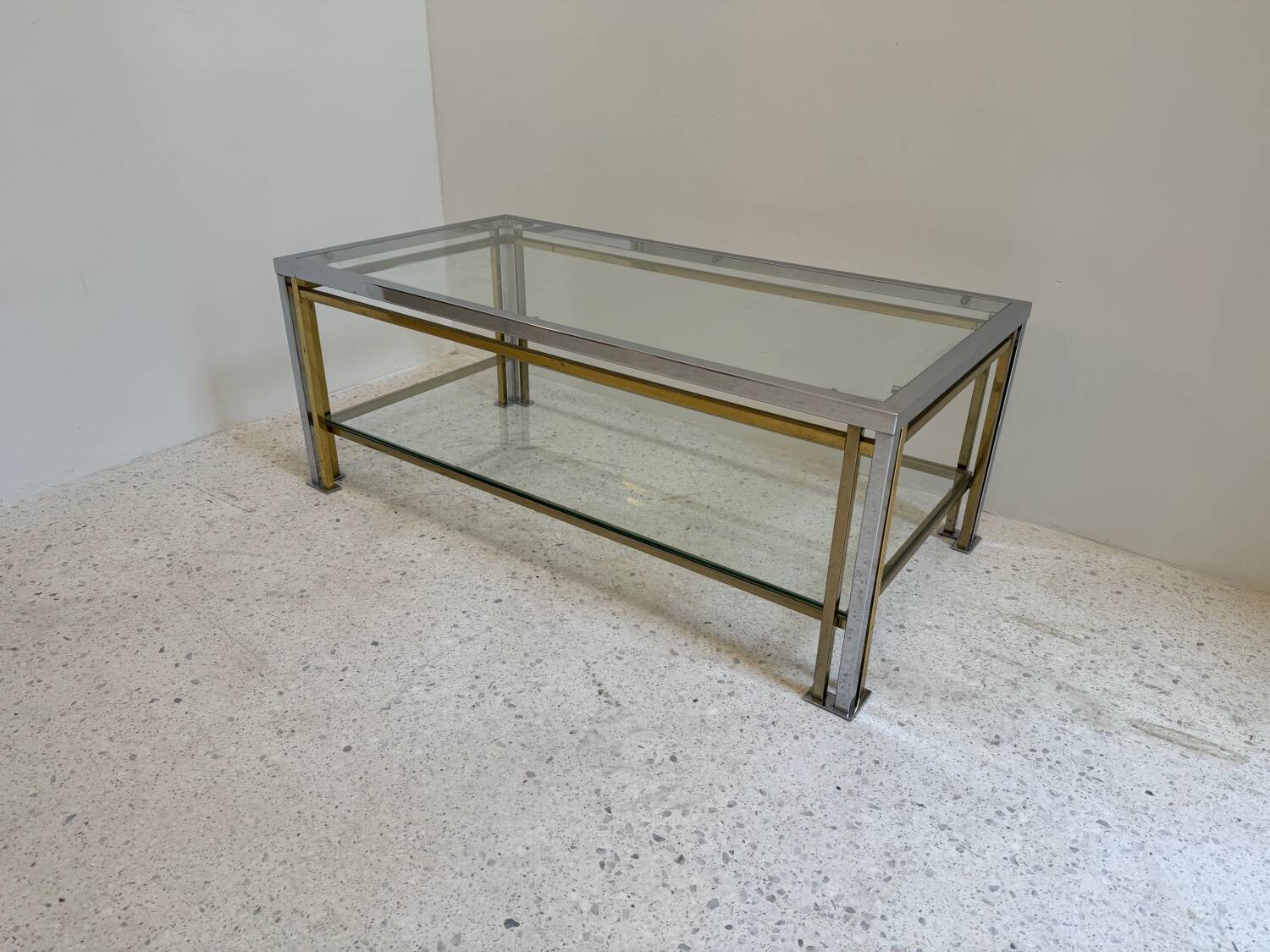 Belgo Chrome coffee table, 1970s