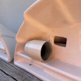 3 appliques en céramique blanche 1960