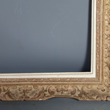 Montparnasse frame with keys carved ceruse wood 62x53 cm, foliage 46x38 cm SB