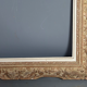 Montparnasse frame with keys carved ceruse wood 62x53 cm, foliage 46x38 cm SB